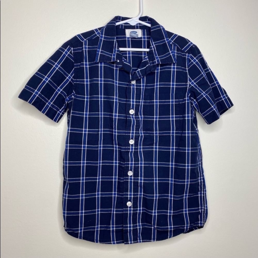 Old Navy Plaid Button Down Boys Shirt